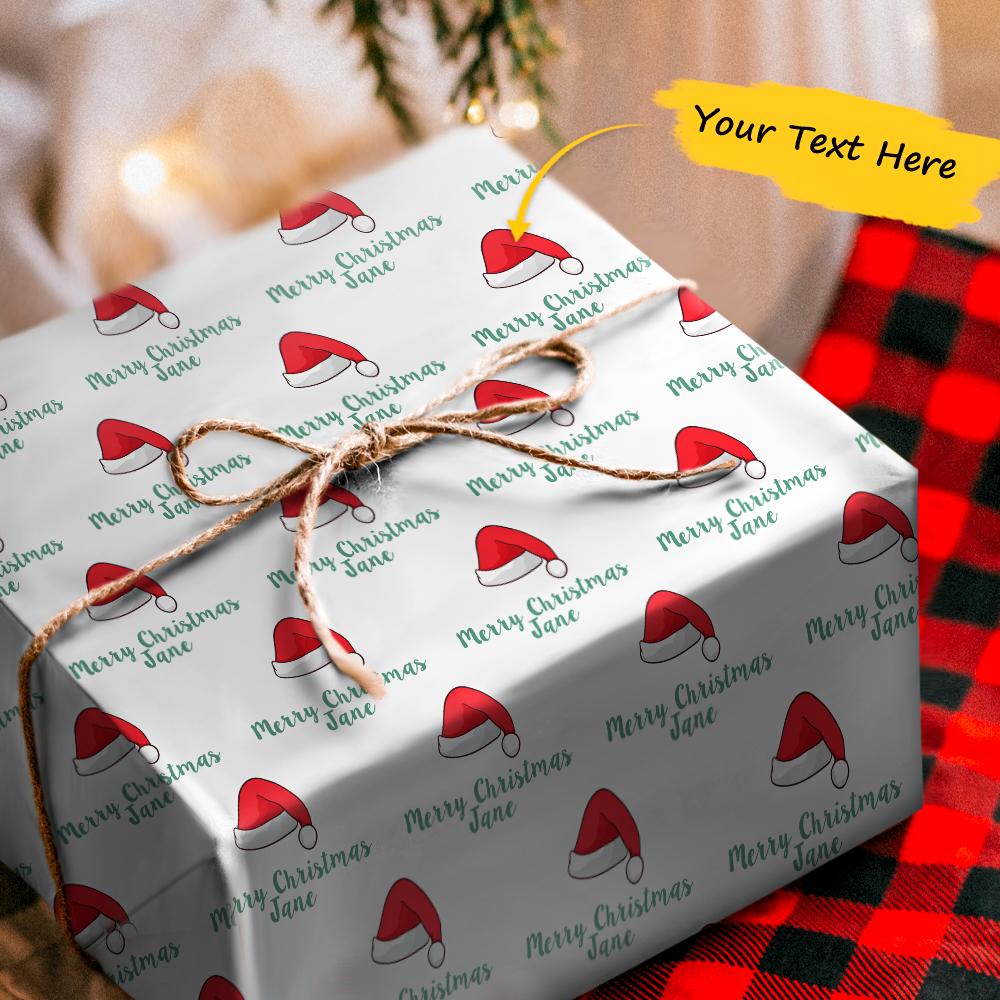 Custom Text Wrapping Paper Christmas Gift Wrap