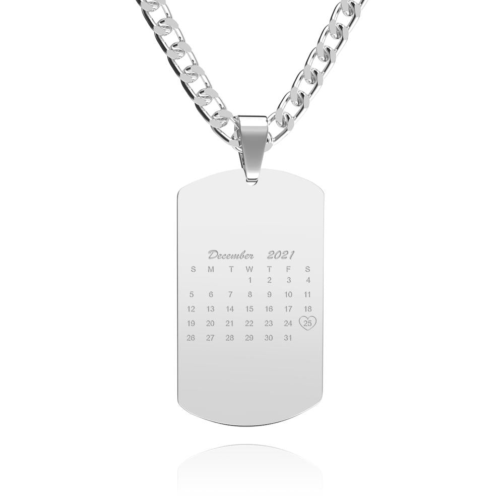 Open Slowly. Tears Likely.: Best Necklace Gifts Custom Calendar Necklace Photo Necklace