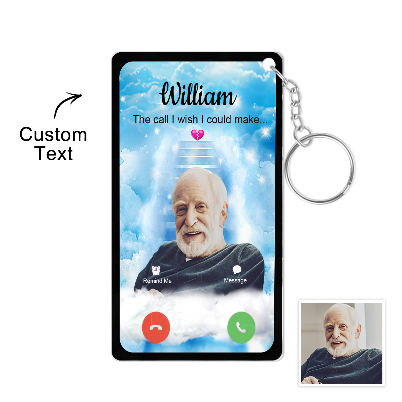 Personalized Acrylic Keychain The Call I Wish I Could Take Memorial