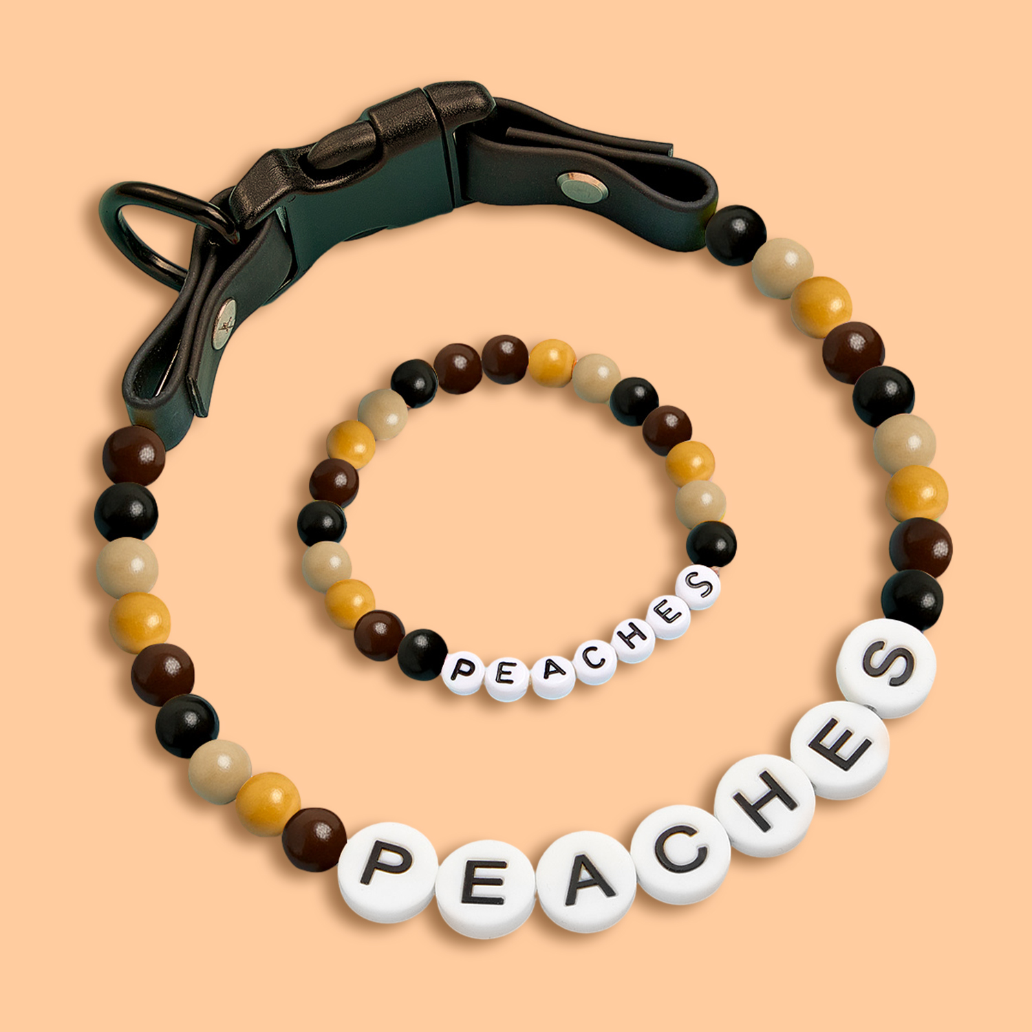 Personalized Name Beaded Pet Collar –Custom Dog Necklace for Your Furry