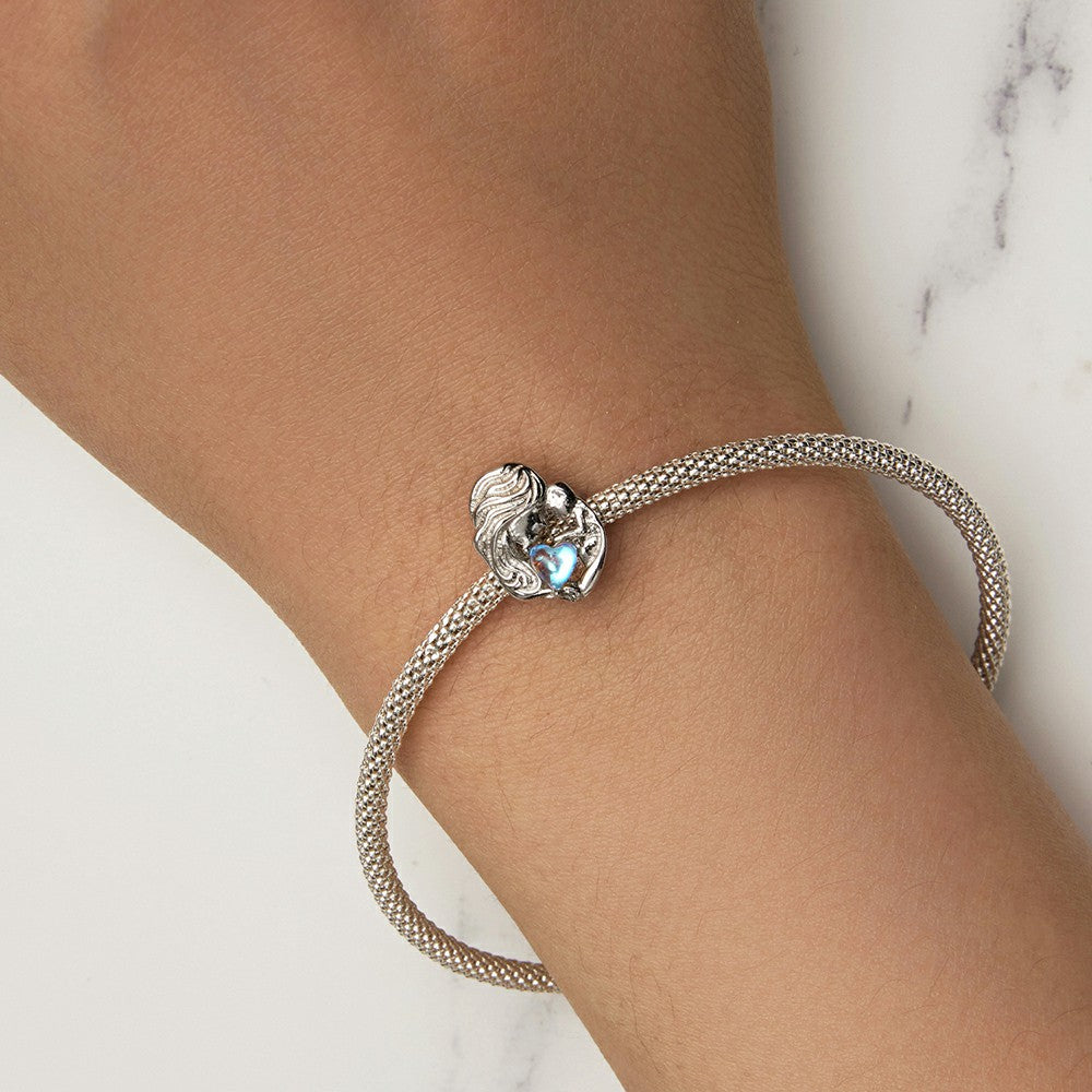 Guaranteed Happy Tears: Moonstone Parent-child Charm Silver