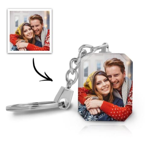 Custom Photo Keychain Crystal Keychain Memorial