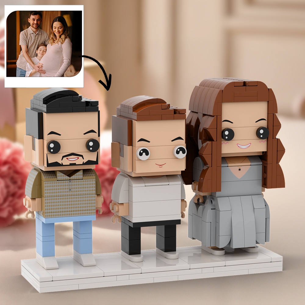 Full Body Customizable 3 People Custom Brick Figures