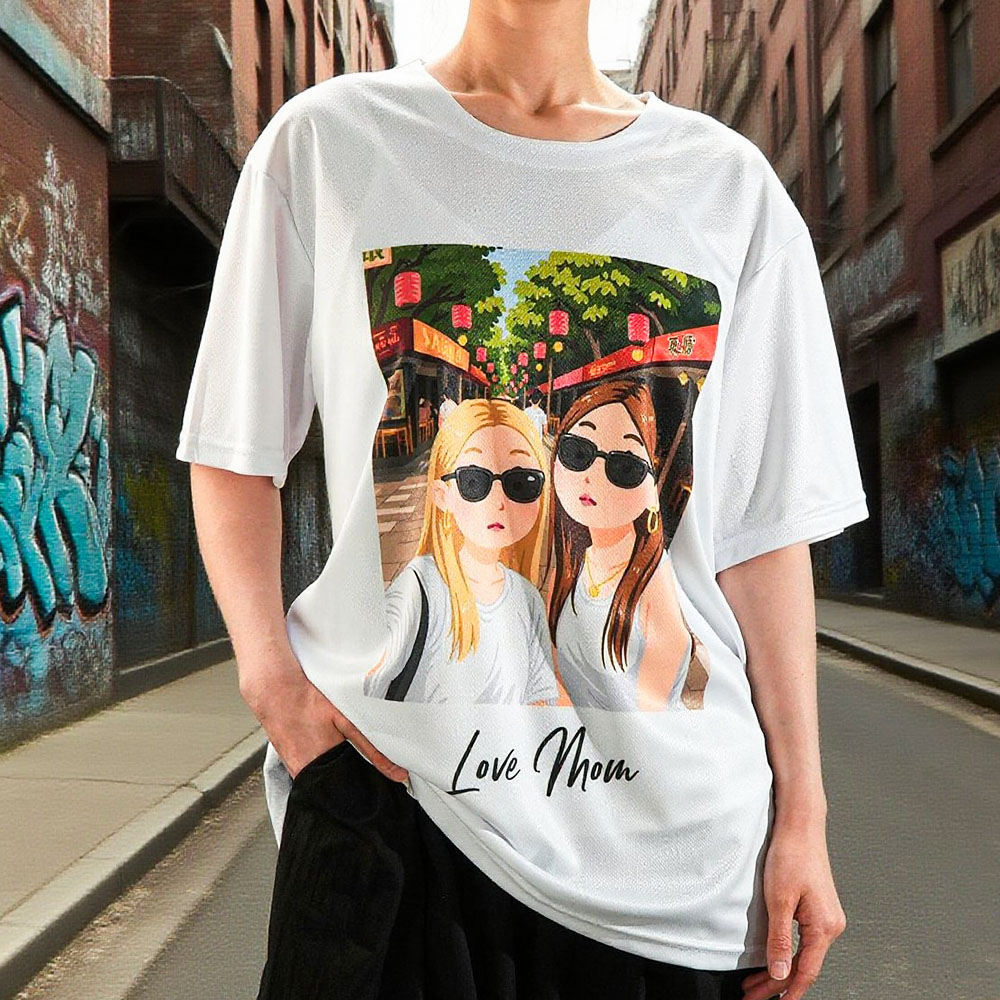 Custom Cartoon Style Photo T-Shirt Personalized Anime Portrait Tshirt with Custom