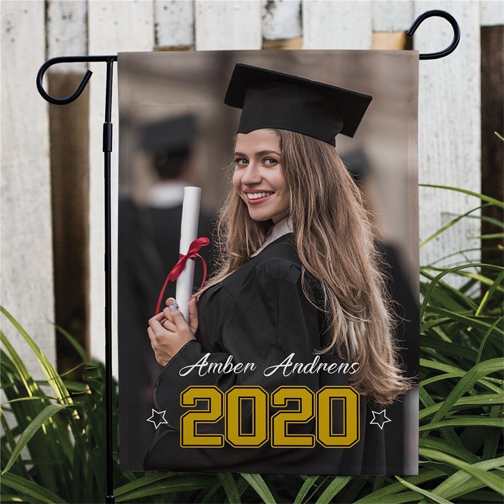 Custom Graduation Photo Garden Flag