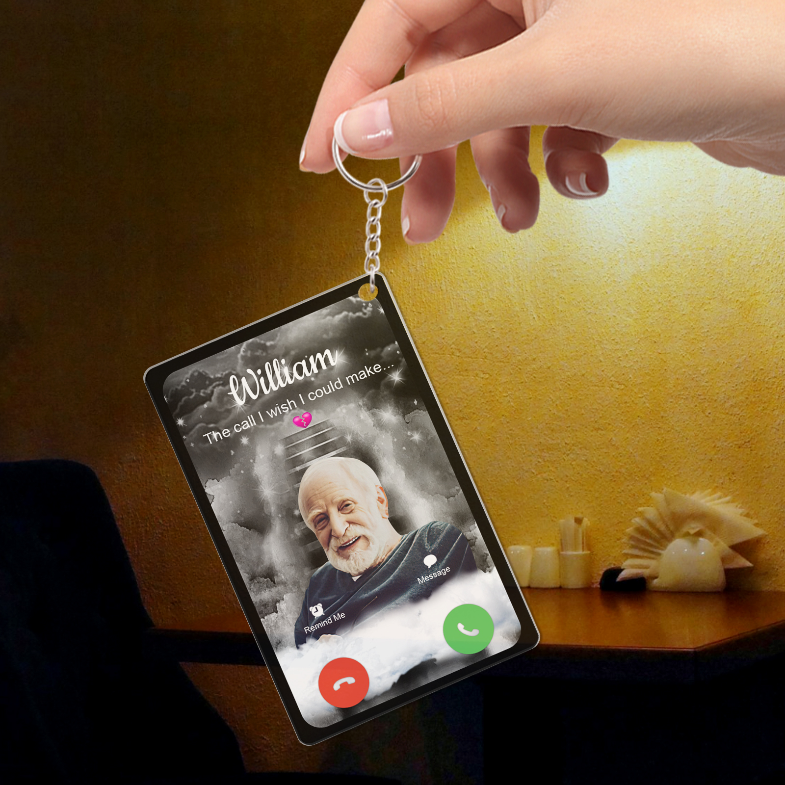 Personalized Acrylic Keychain The Call I Wish I Could Take Memorial
