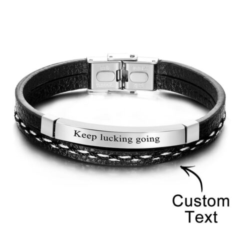 The daily reminder they can actually wear: Custom Engraved Bracelet Creative Punk