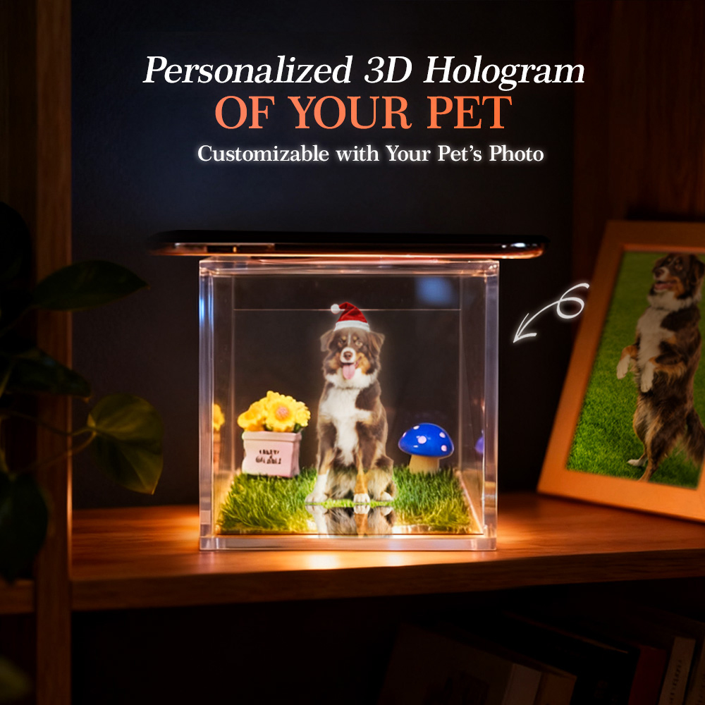 Personalized Pet Holograms House Holographic Memorial Ornament Cherish Your Pet’s Memory