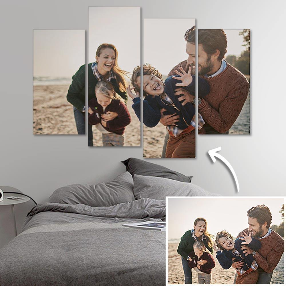 Custom Wall Art Canvas Prints Oil Painting 4 pcs Contemporary Family