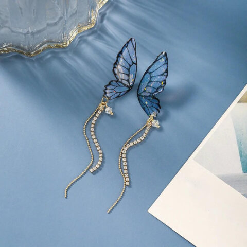 The smallest box, the biggest reaction: Acrylic Butterfly Statement Drop Earrings