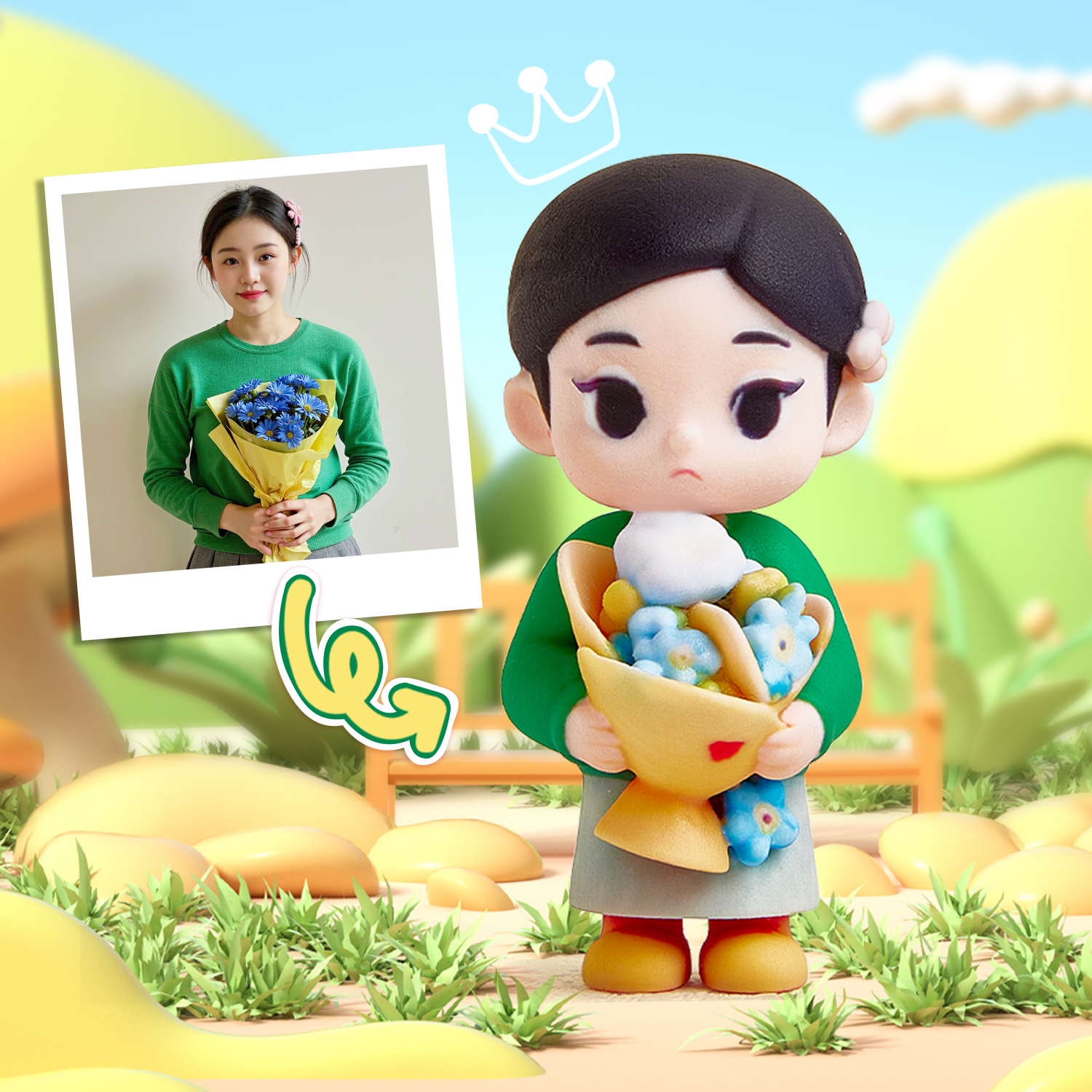 Custom Made 3D Office Desk Figurine Based on Your Picture Cute