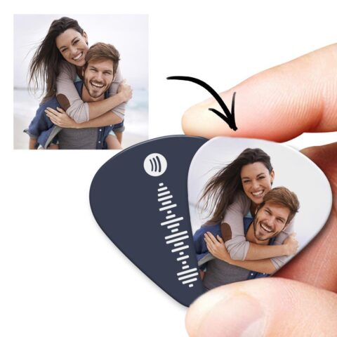 Scannable Spotify Code Guitar Pick, Engraved Custom Music Photo Guitar Pick
