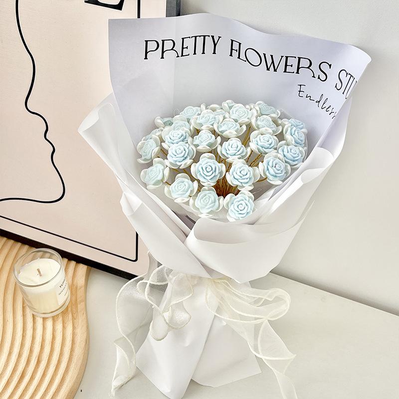 Simulation Rose Bouquet Handmade Diy Material Package Hand-held Flowers