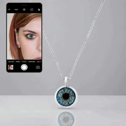 Custom Soulmate’s Eye Necklace Custom Necklace Add Eye Photo as