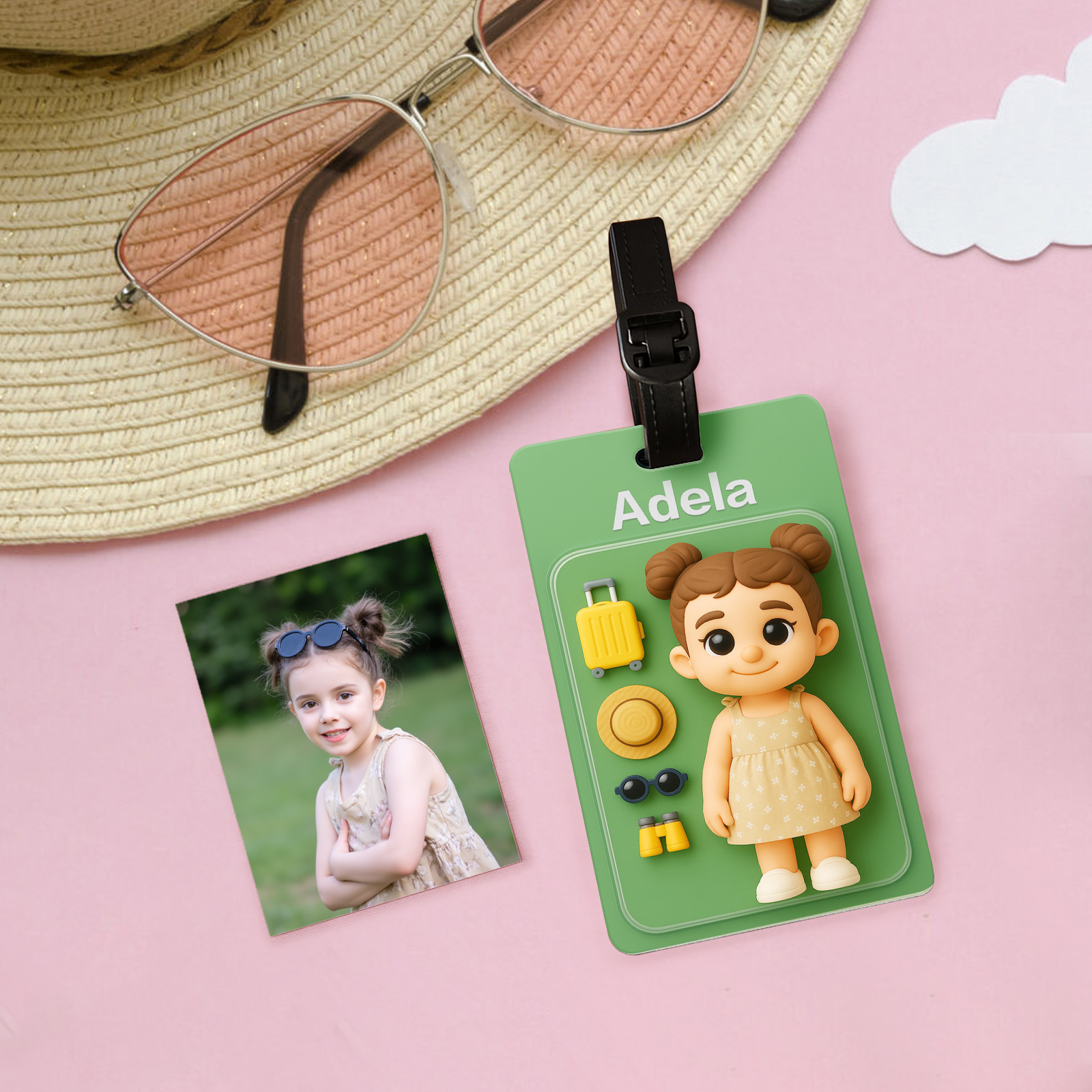 Fully Body Custom 3D Effect Cartoon Character Traveling Luggage Tag
