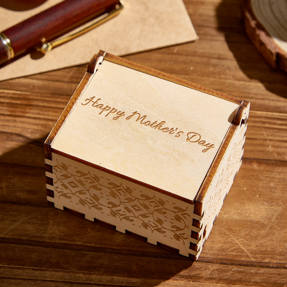 Open Slowly. Tears Likely.: Personalized Wooden Photo Music Box Custom Best Mom Music