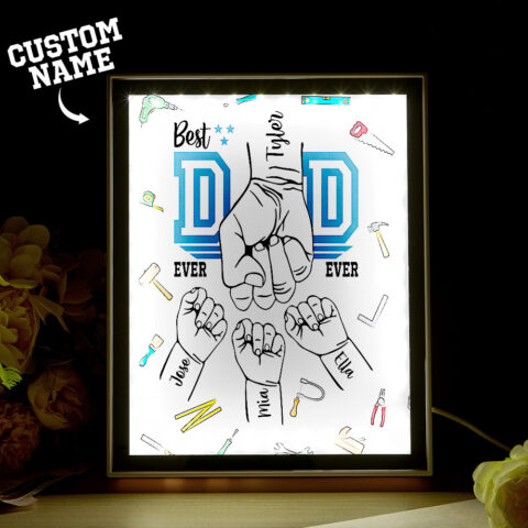 Customize Fist Mirror Light Box Father’s Day