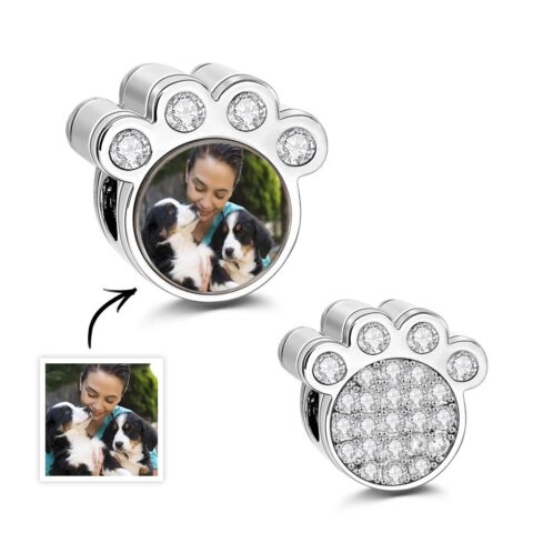 Stop Scrolling – This Is The One: Personalized Paw Photo Charm of Bracelet Custom