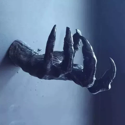 Halloween Witch’s Demon Hand Wall Mounted Jewelry Holder Gothic Devil Claw