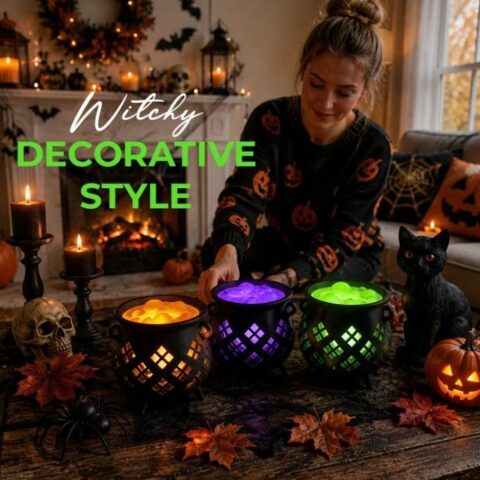 Open Slowly. Tears Likely.: 3D Printed Glowing Witch Cauldron Tealight Holder Halloween