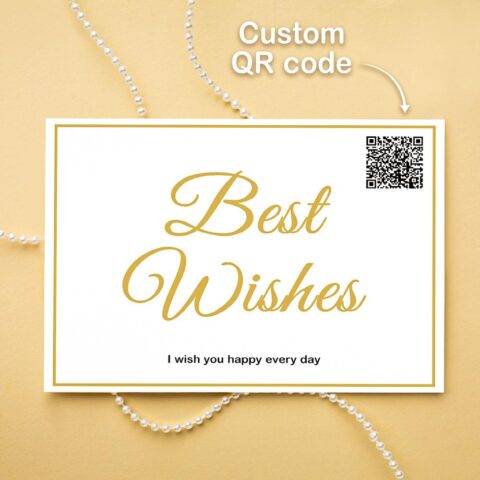 Custom Text Greeting Card Gifts Personalized QR Code For Couple