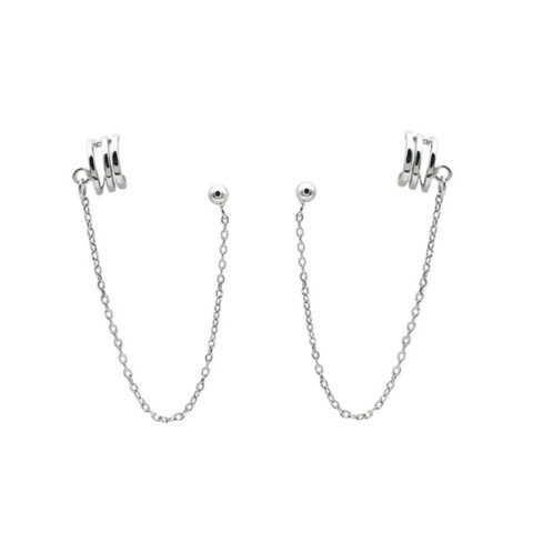 Three-ring Ear Bone Clip Ear Lines Sterling Silver