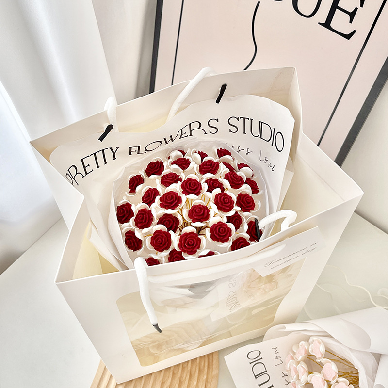 Simulation Rose Bouquet Handmade Diy Material Package Hand-held Flowers