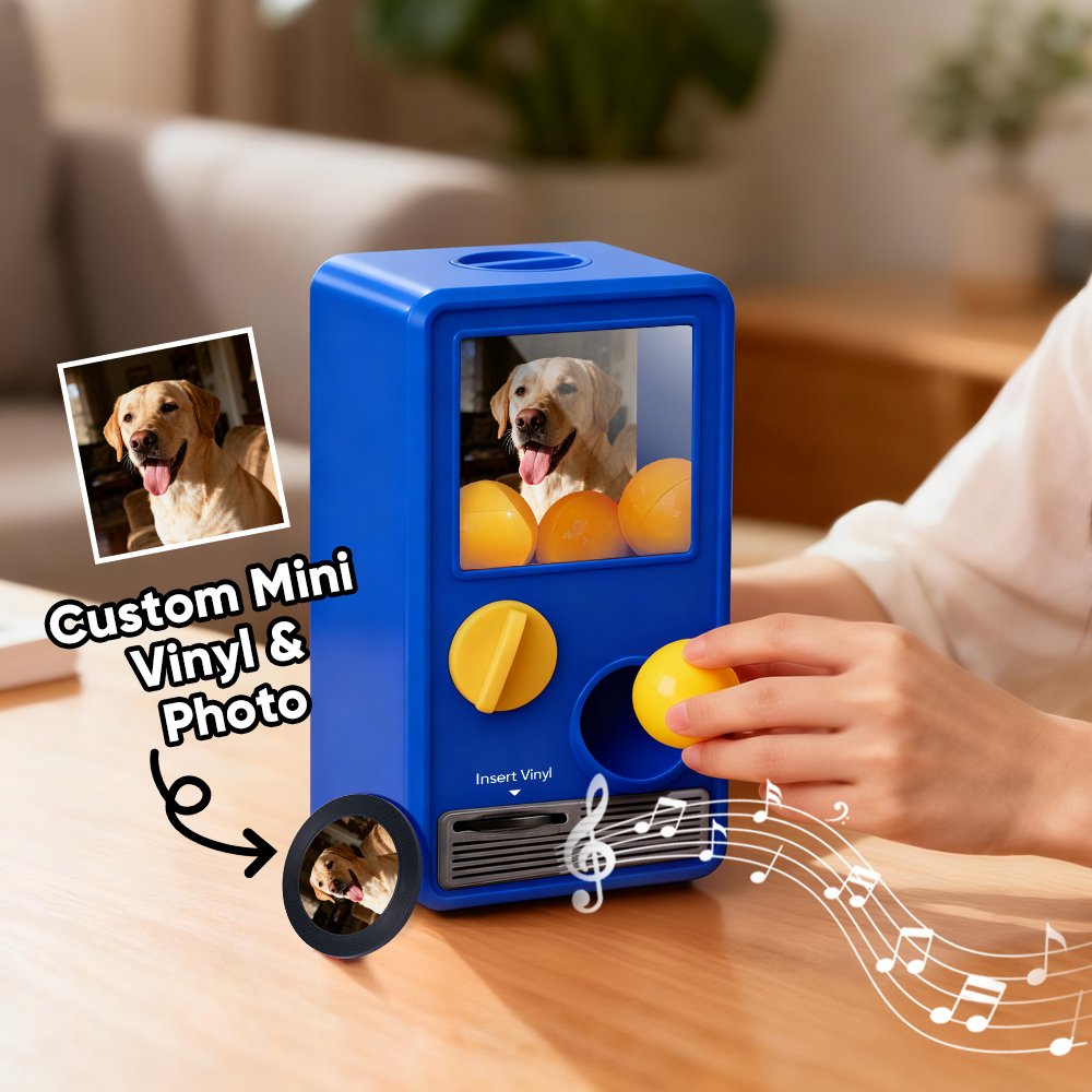 Personalized Music and Photo Music Gachapon Machine Custom Song Mini Record