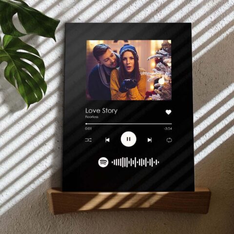 Custom Spotify Plaques Scannable Music Black Plaque-Best Gift for Christmas