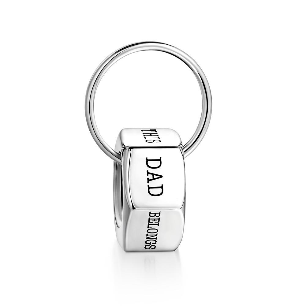 Custom Engraved Keychain Screw Nut Keychain for Men